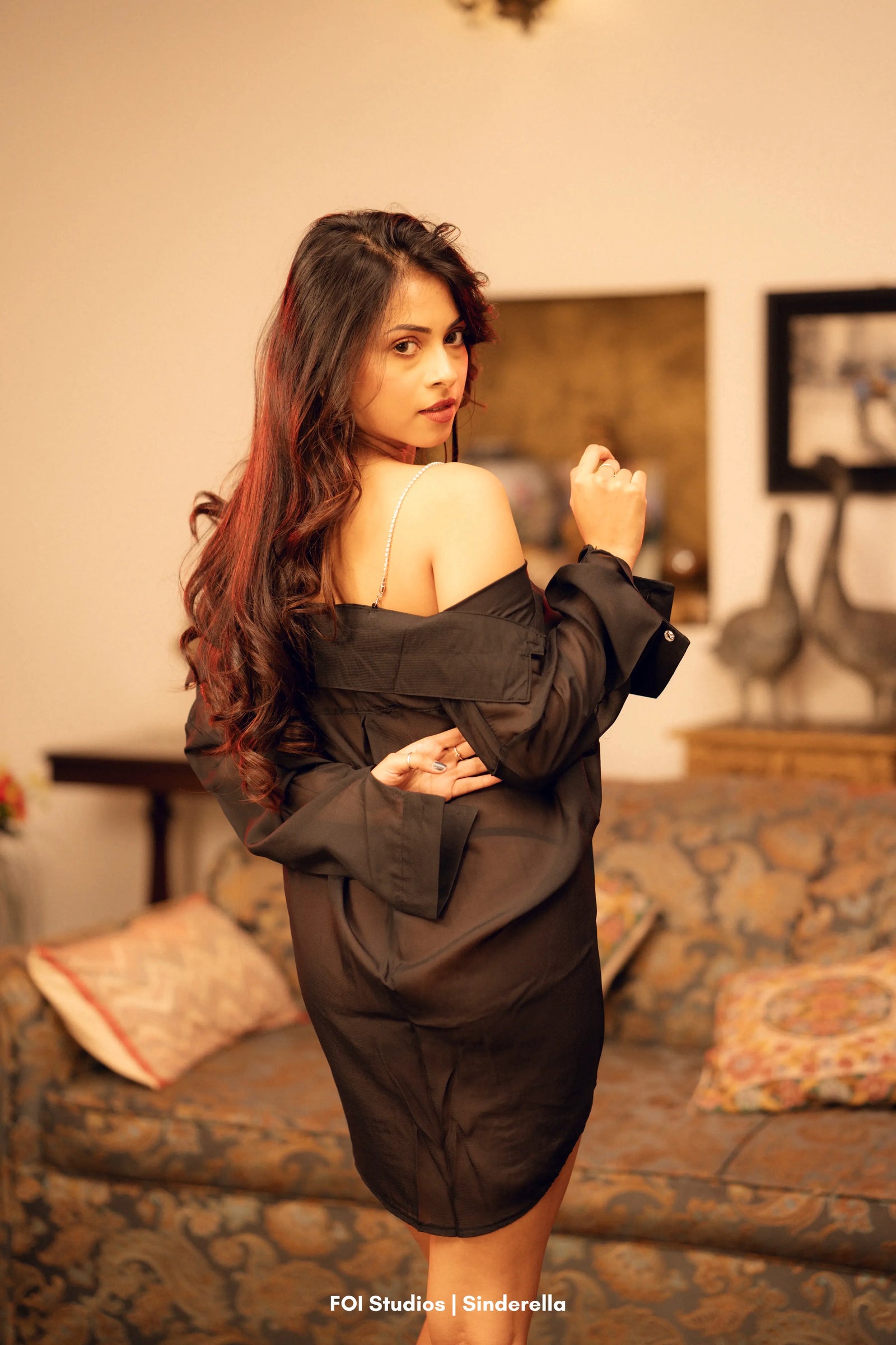 Bela — Two-Piece Sheer Mesh Shirt & Panty Set