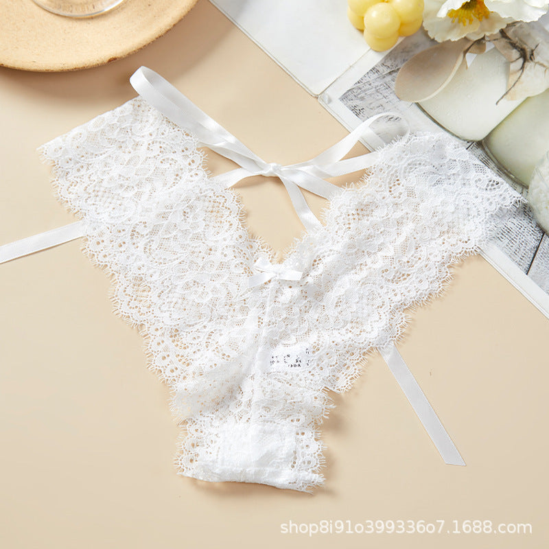 Misri — Lace-Up Back Lace Panty with Ribbon