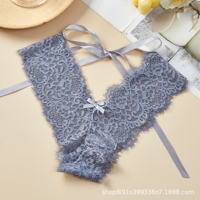 Misri — Lace-Up Back Lace Panty with Ribbon