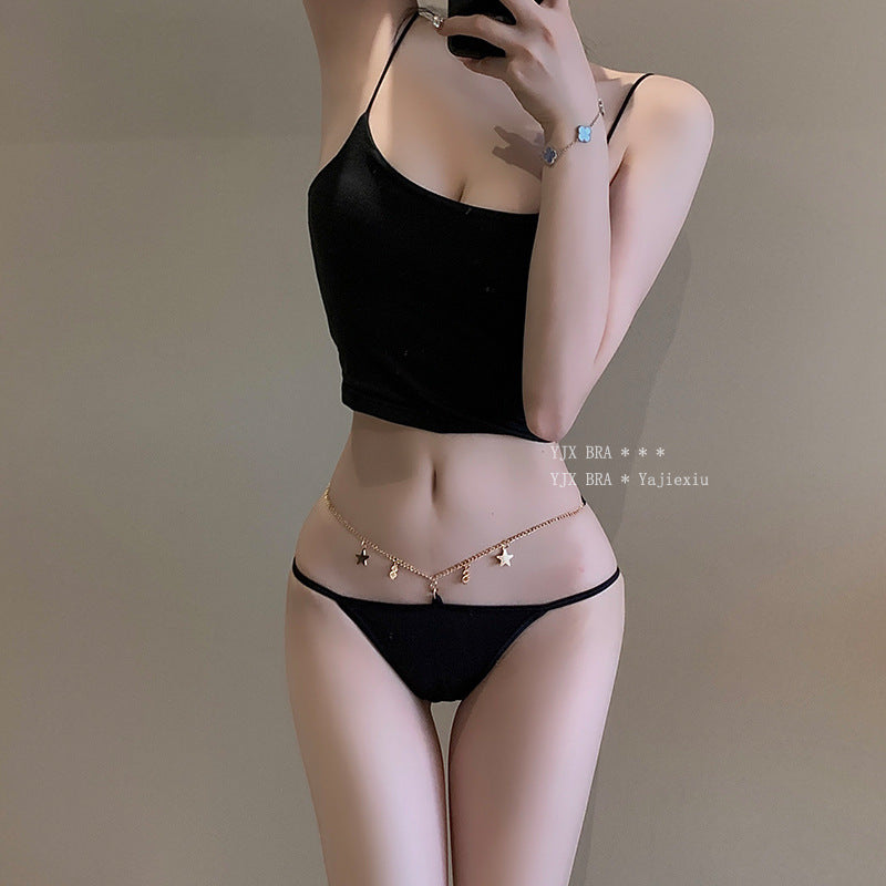 Ruhi — Low-Rise Thong with Charm Chain