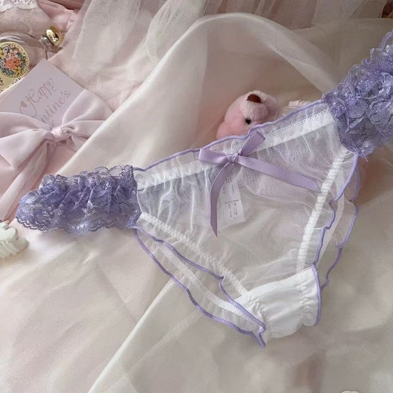 Haseen — Ruffled Mesh Lace Panty with Bow