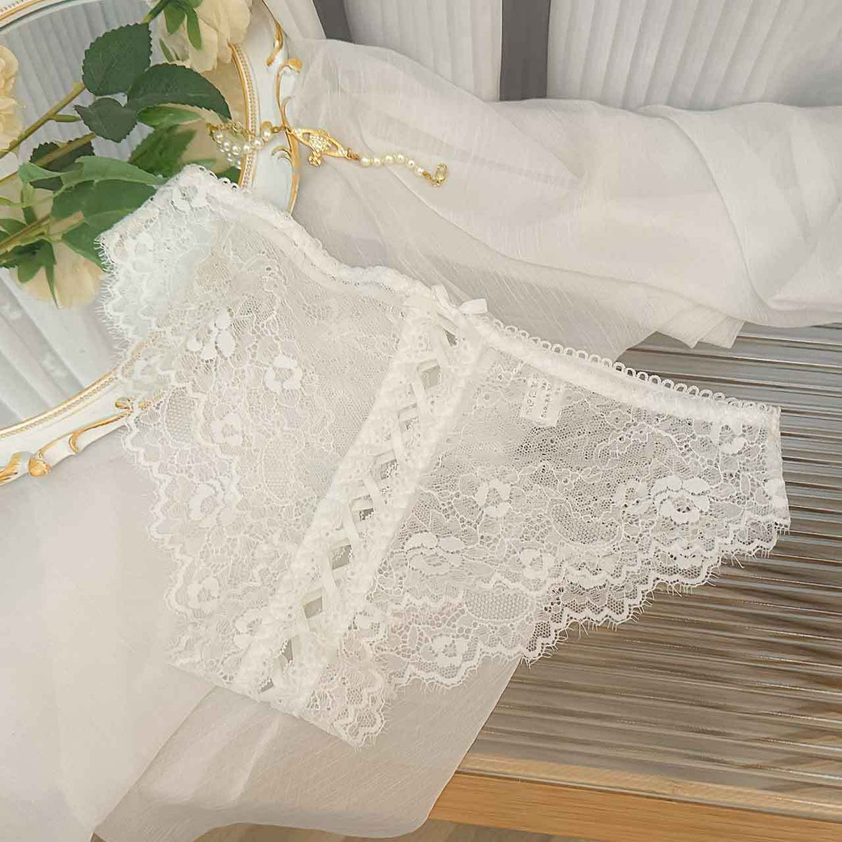 Sharmili — Lace-Up Front Lace Panty