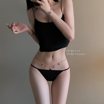Ruhi — Low-Rise Thong with Charm Chain