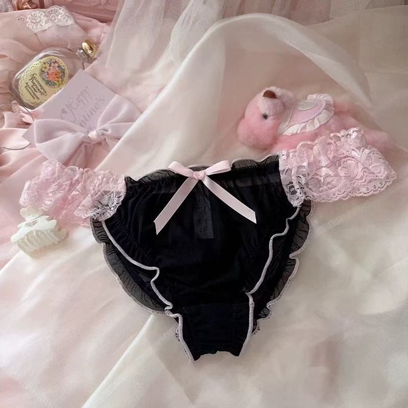 Haseen — Ruffled Mesh Lace Panty with Bow