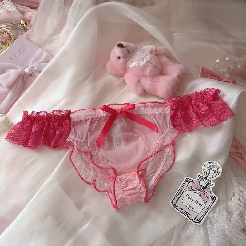 Haseen — Ruffled Mesh Lace Panty with Bow