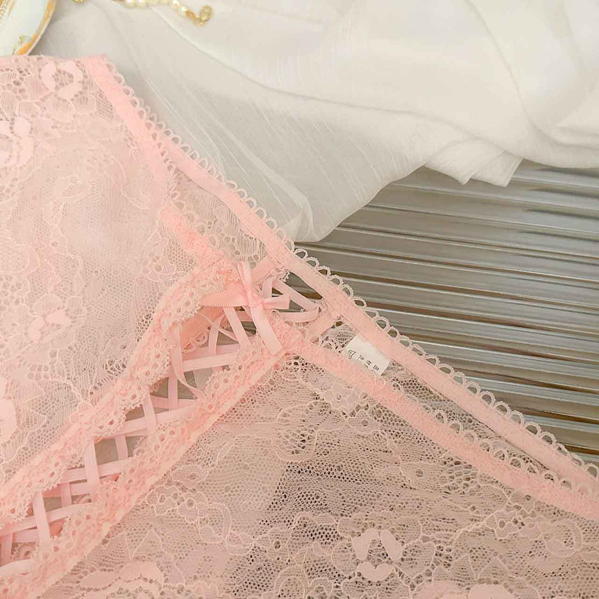 Sharmili — Lace-Up Front Lace Panty