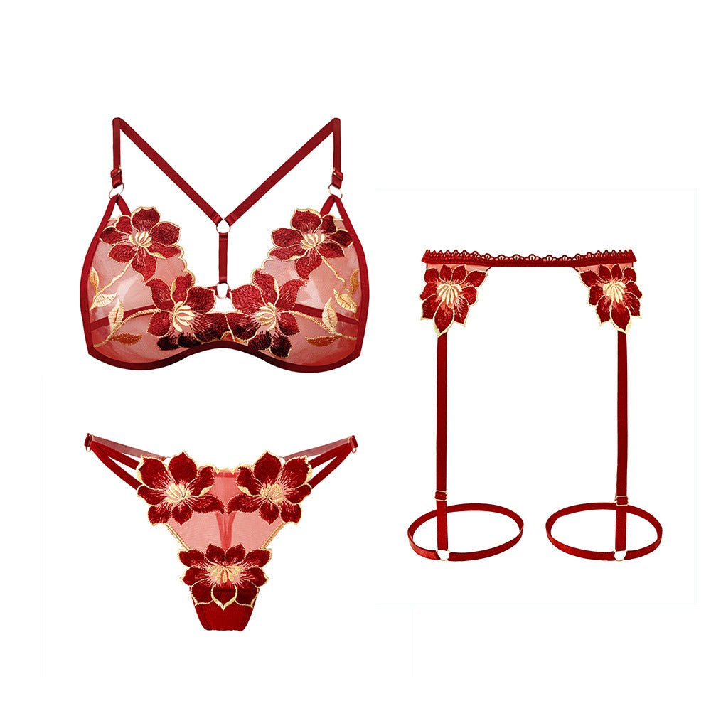 Aalia Two Piece Floral Lingerie Set - Sinderella