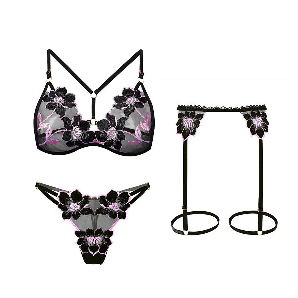 Aalia Two Piece Floral Lingerie Set - Sinderella