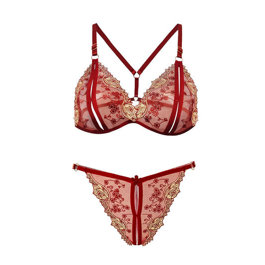 Analia Two Piece Floral Lingerie Set - Sinderella