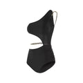 Black Monokini With Shoulder And Waist Chain By Sinderella - Sinderella