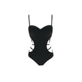 Black Side Cut Out Backless Monokini By Sinderella - Sinderella