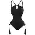 Black Side Tie Monokini By Sinderella - Sinderella