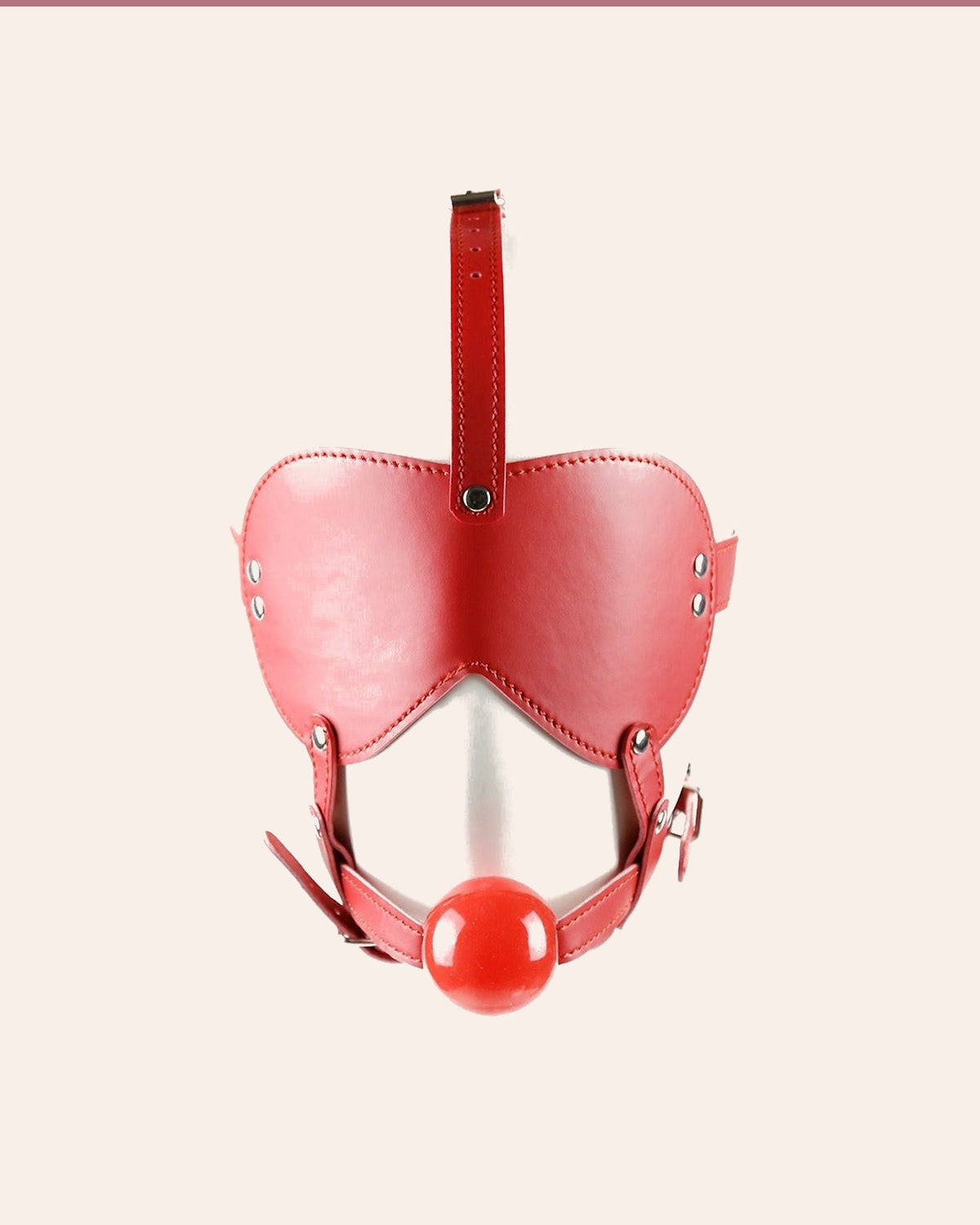 Choose Surrender On Your Terms – Leather Blindfold & Ball-Gag Mask