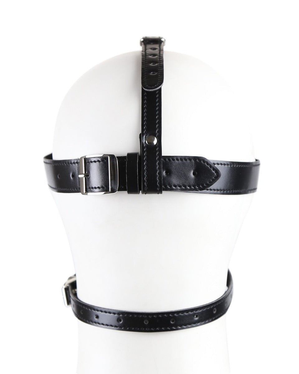 Blind Trust Gag Leather Bondage Mask with Ball Gag & Blindfold - Sinderella
