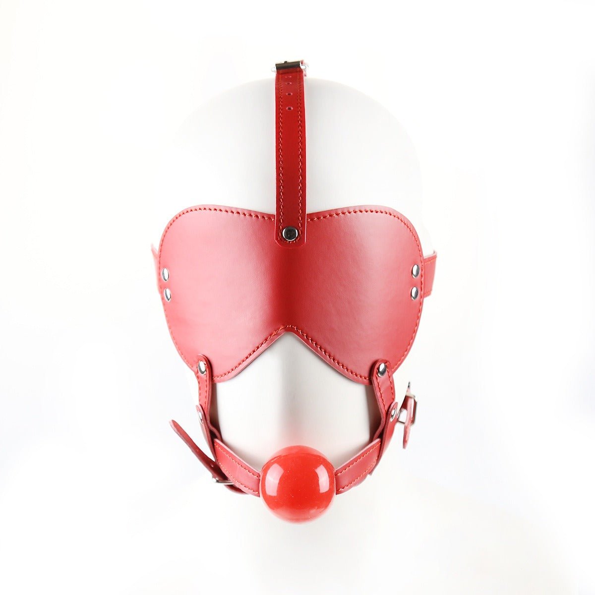 Blind Trust Gag Leather Bondage Mask with Ball Gag & Blindfold - Sinderella