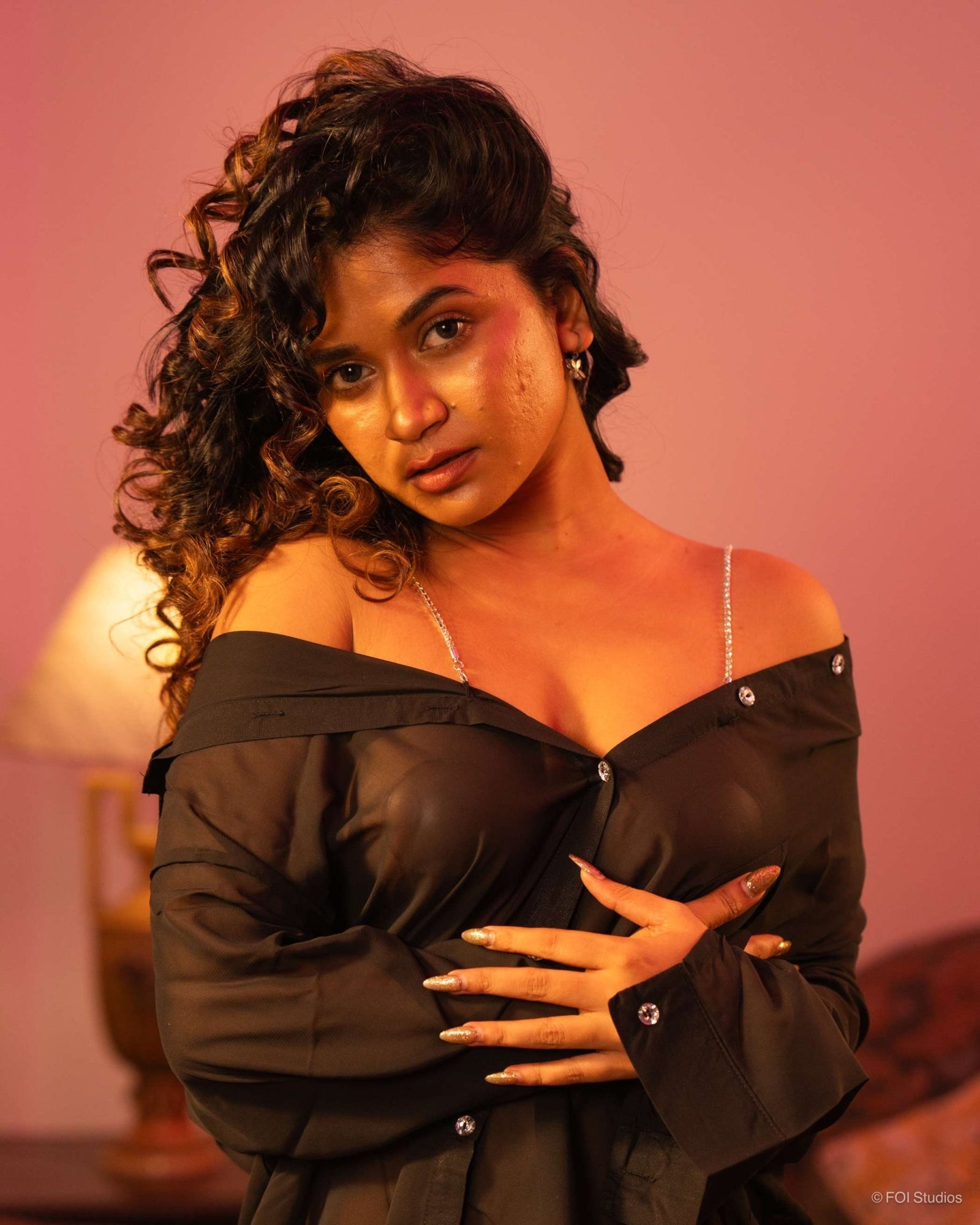 Bela — Two-Piece Sheer Mesh Shirt & Panty Set