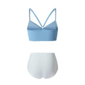 Dual Color Two Piece High Waisted Swimwear By Sinderella - Sinderella