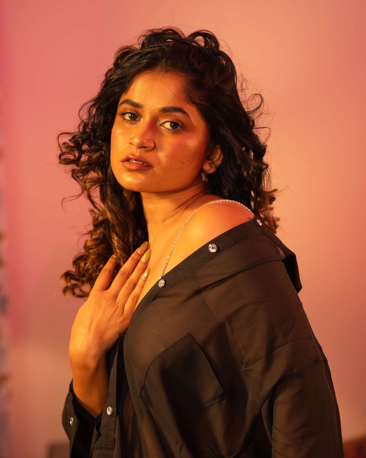 Cloud Nine Boyfriend Shirt Style Off-Shoulder Sheer Lingerie - Sinderella