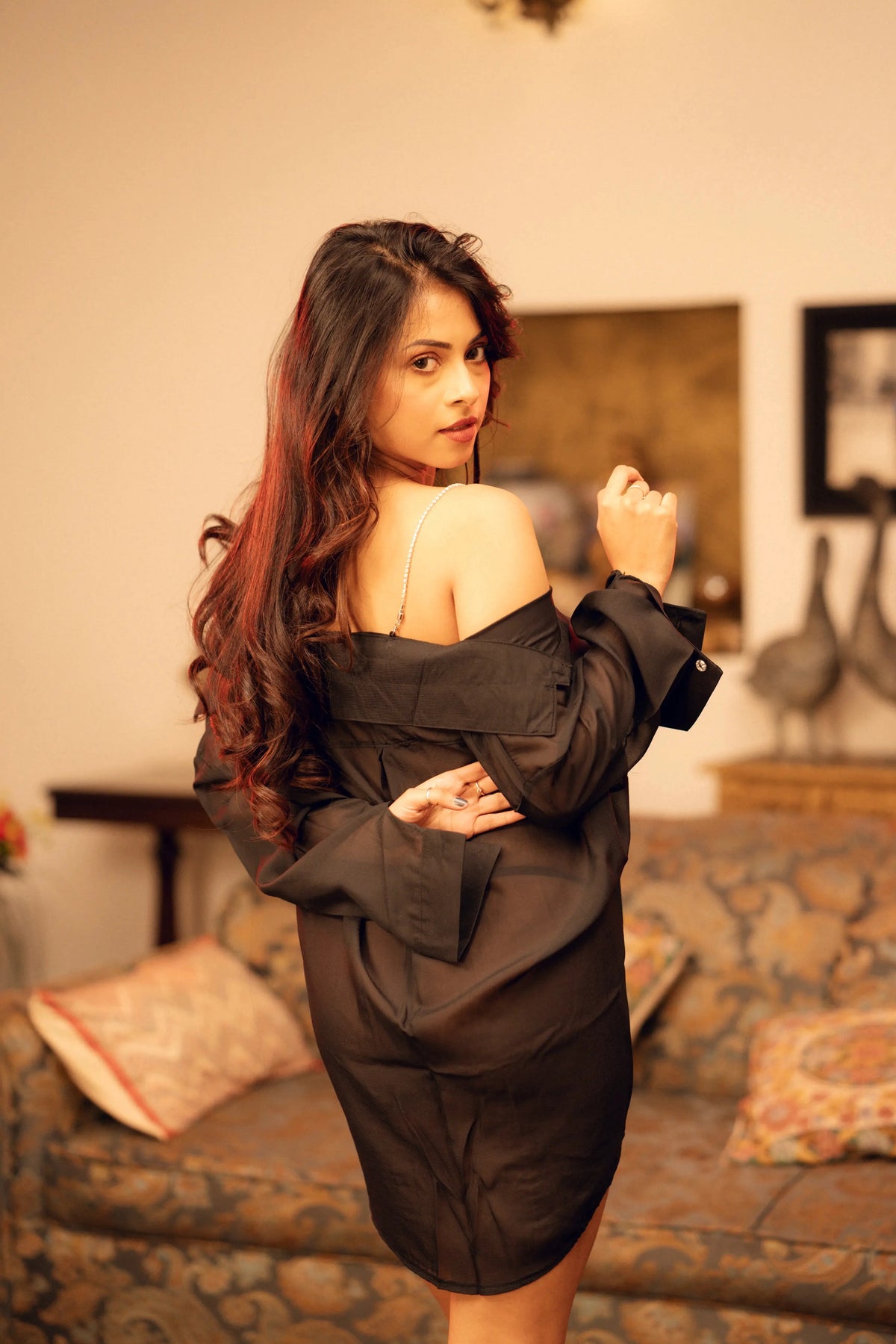 Malmal two-piece sheer mesh shirt & panty set, photo 7
