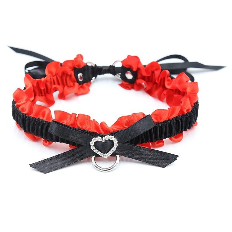 Heartbreaker in Silk Bondage - Inspired Choker & Handcuff Set - Sinderella