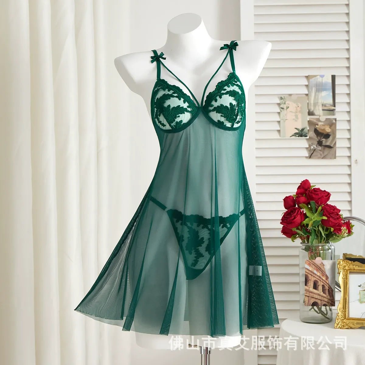 High Stakes Seductress Sheer Lace Babydoll Lingerie - Sinderella