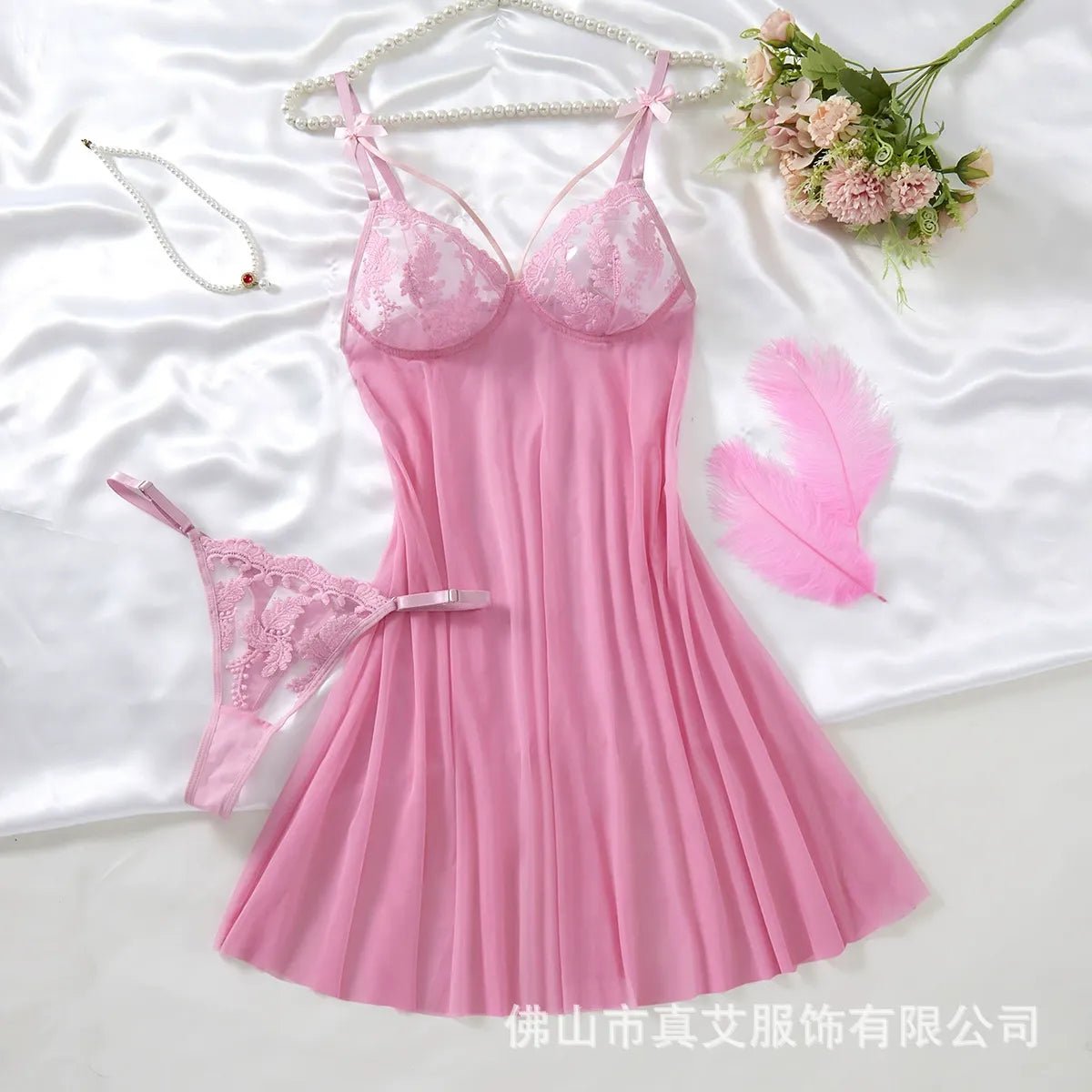 High Stakes Seductress Sheer Lace Babydoll Lingerie - Sinderella