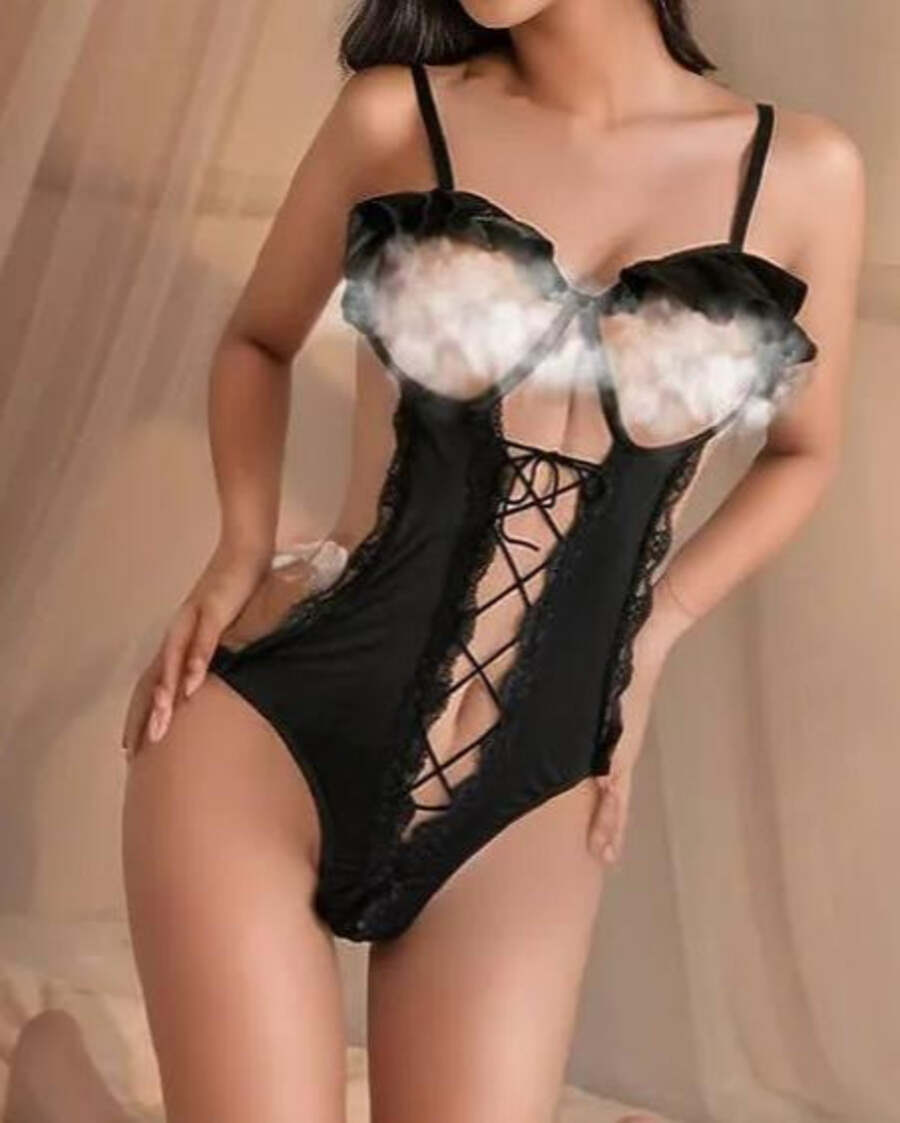 Noor — Satin Lace Bodysuit