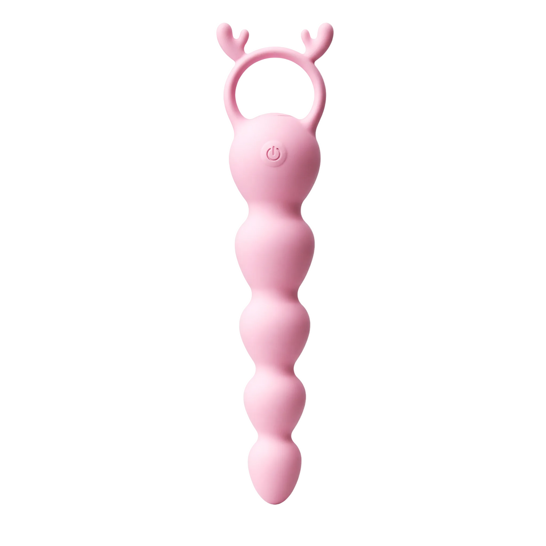 Hirni rechargeable beaded massager in pink, front view