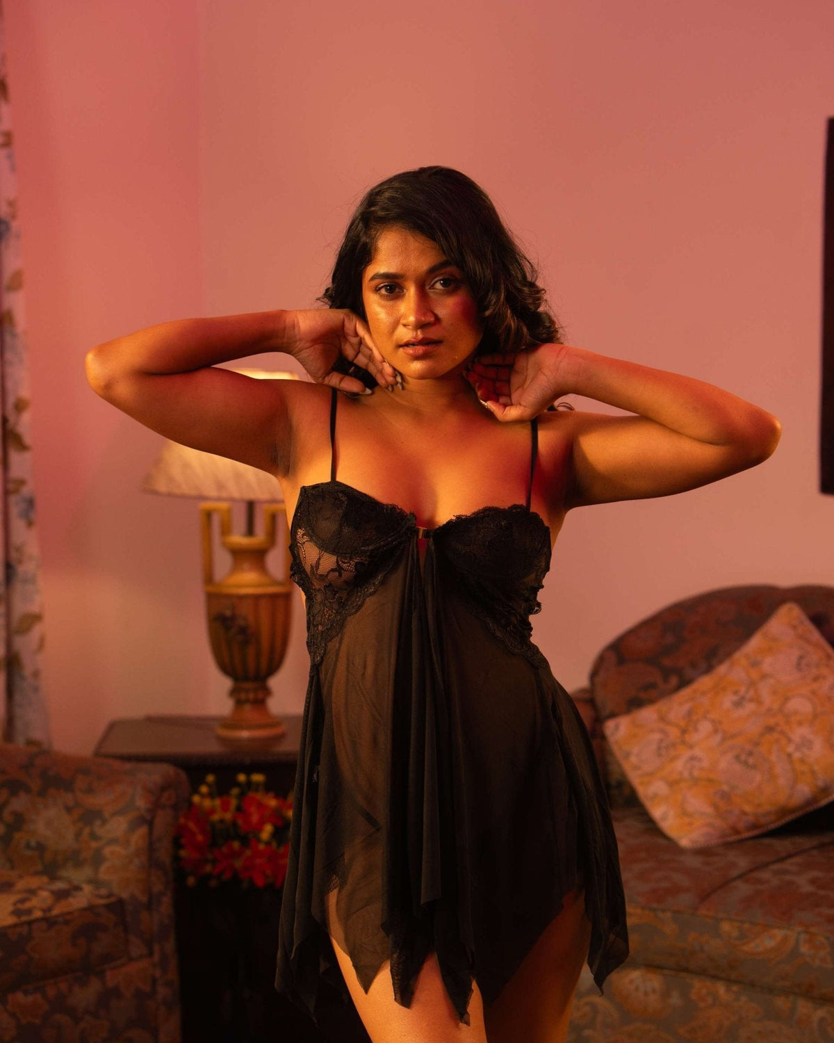 Blazing Romance Sheer Babydoll Lingerie - Sinderella