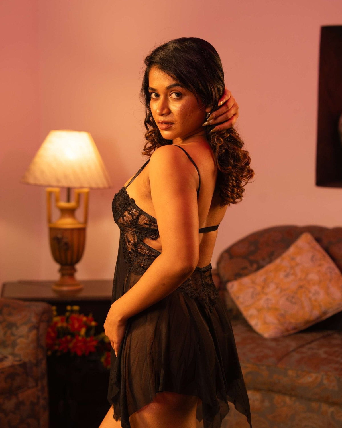 Blazing Romance Sheer Babydoll Lingerie - Sinderella