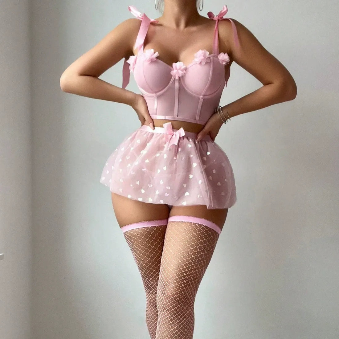 Pink Puff Fantasy Babydoll Lingerie
