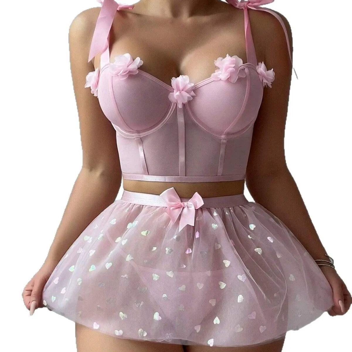 Pink Puff Fantasy Babydoll Lingerie
