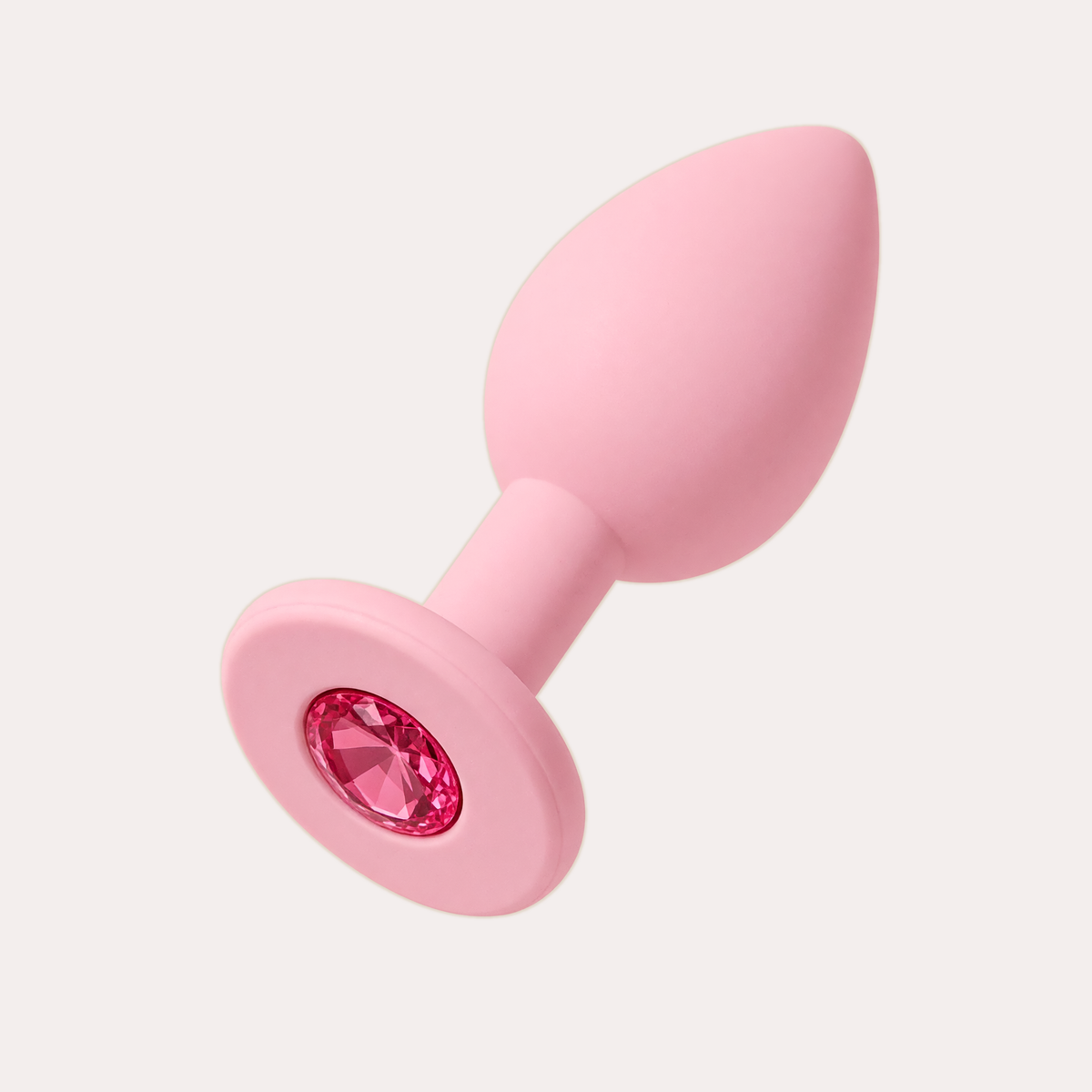 Shararat small jewelled plug in pink, jewel base in view