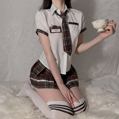 Plus Size School Girl Roleplay Lingerie Set