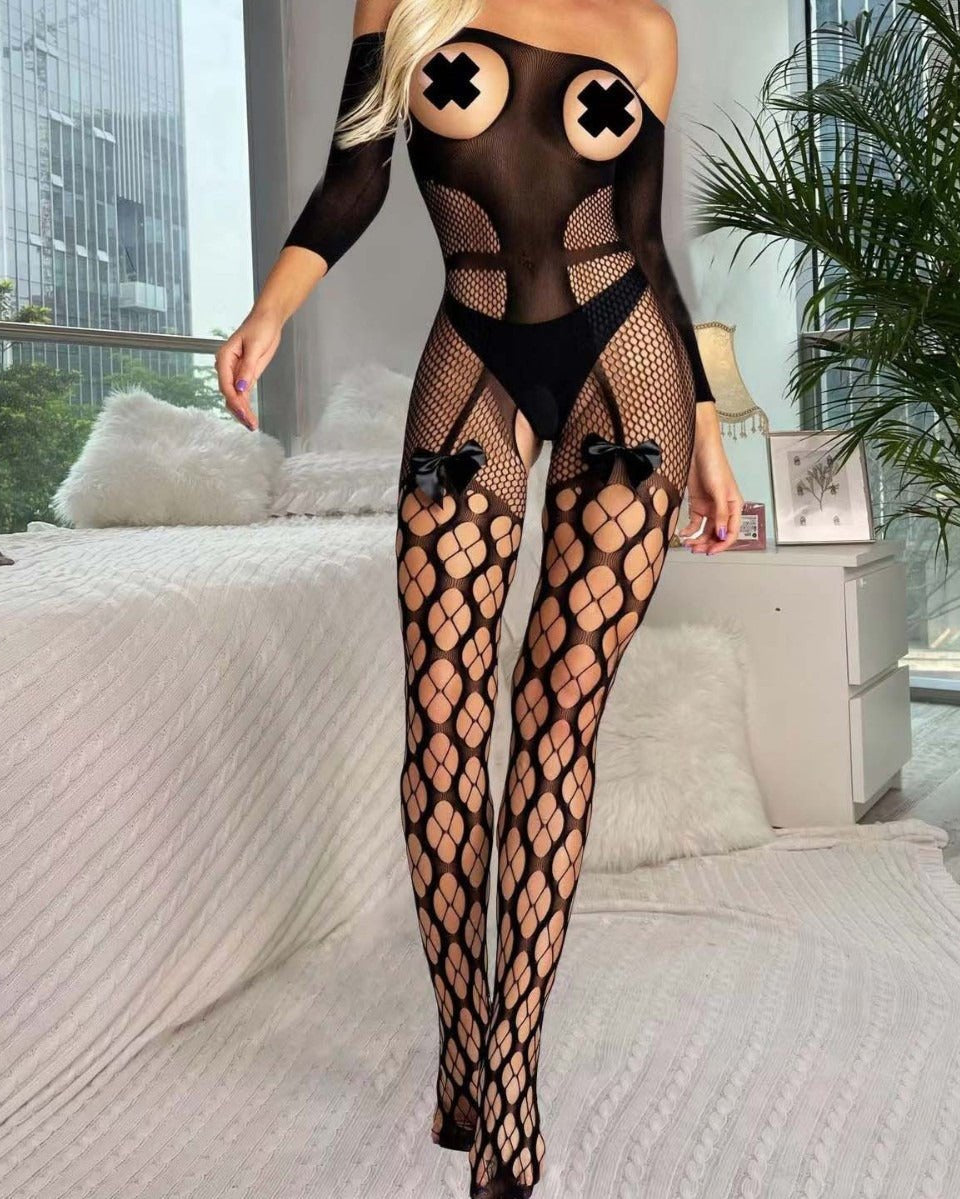 Love Unfiltered Off - Shoulder Bodystocking - Sinderella