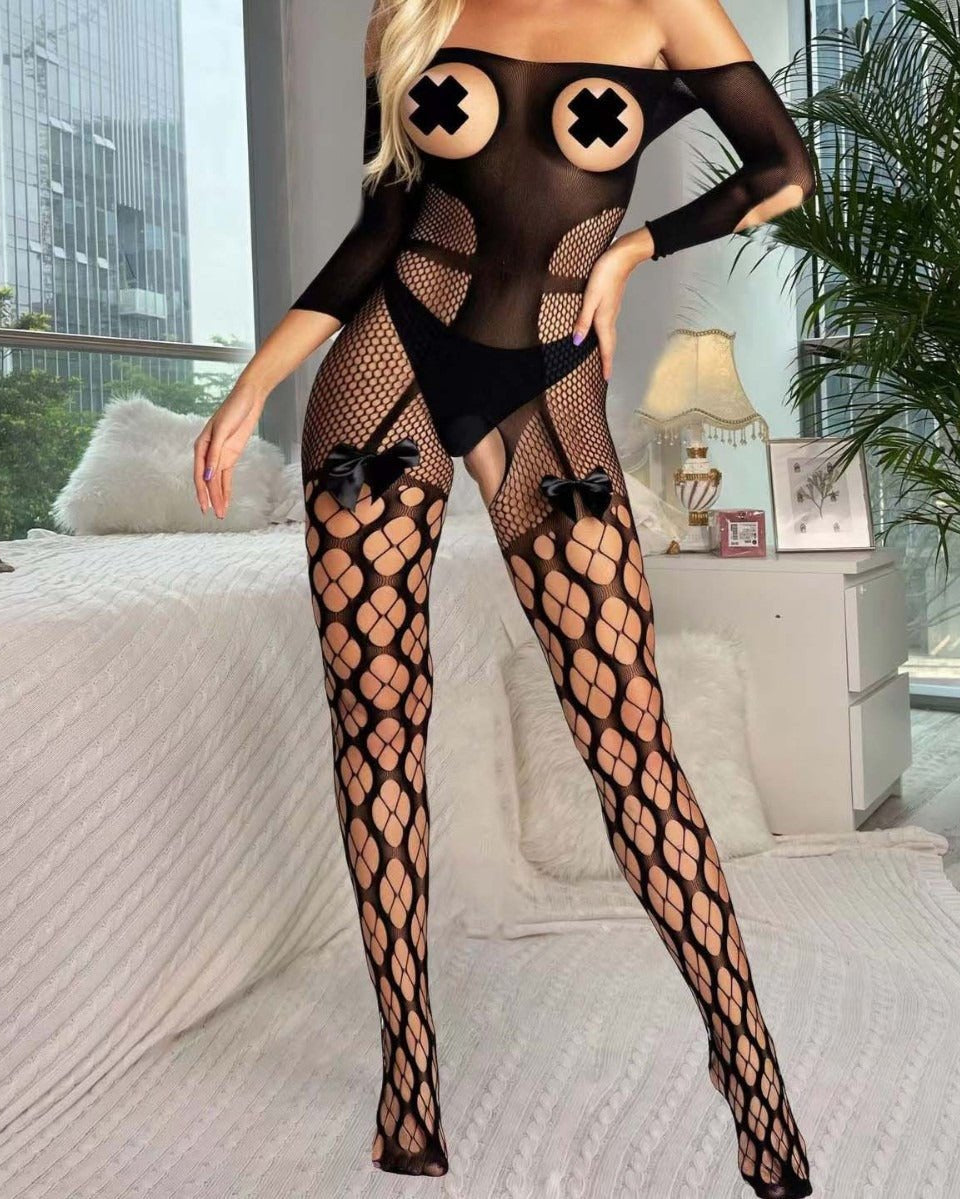 Love Unfiltered Off - Shoulder Bodystocking - Sinderella