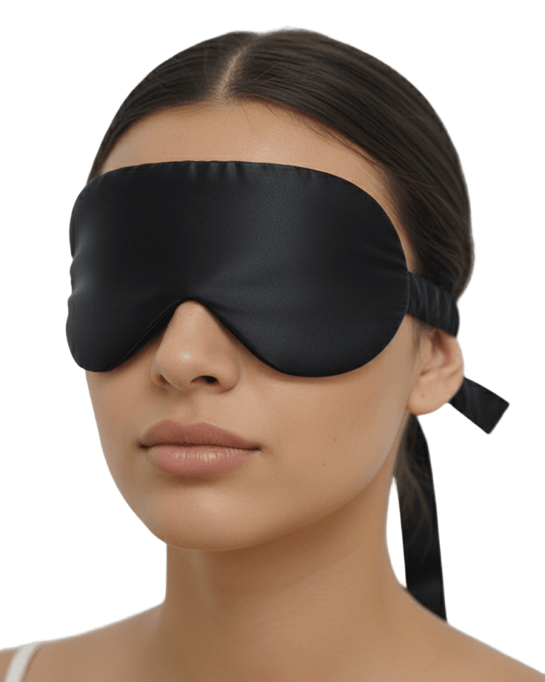 🎁 Luxury Satin Blindfold — Black - Black - Sinderella