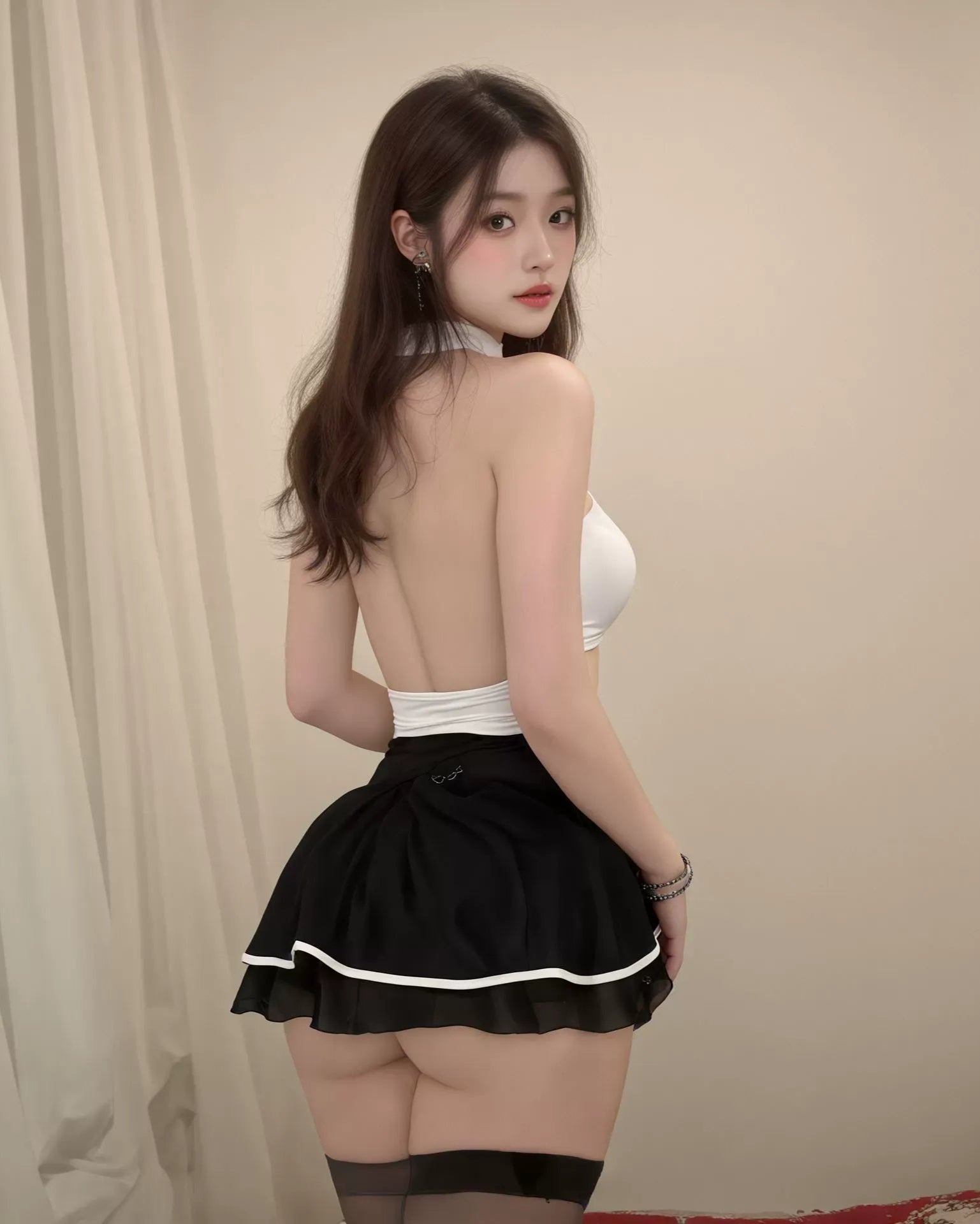 Monochrome Tease Rolepaly Lingerie Set - Sinderella