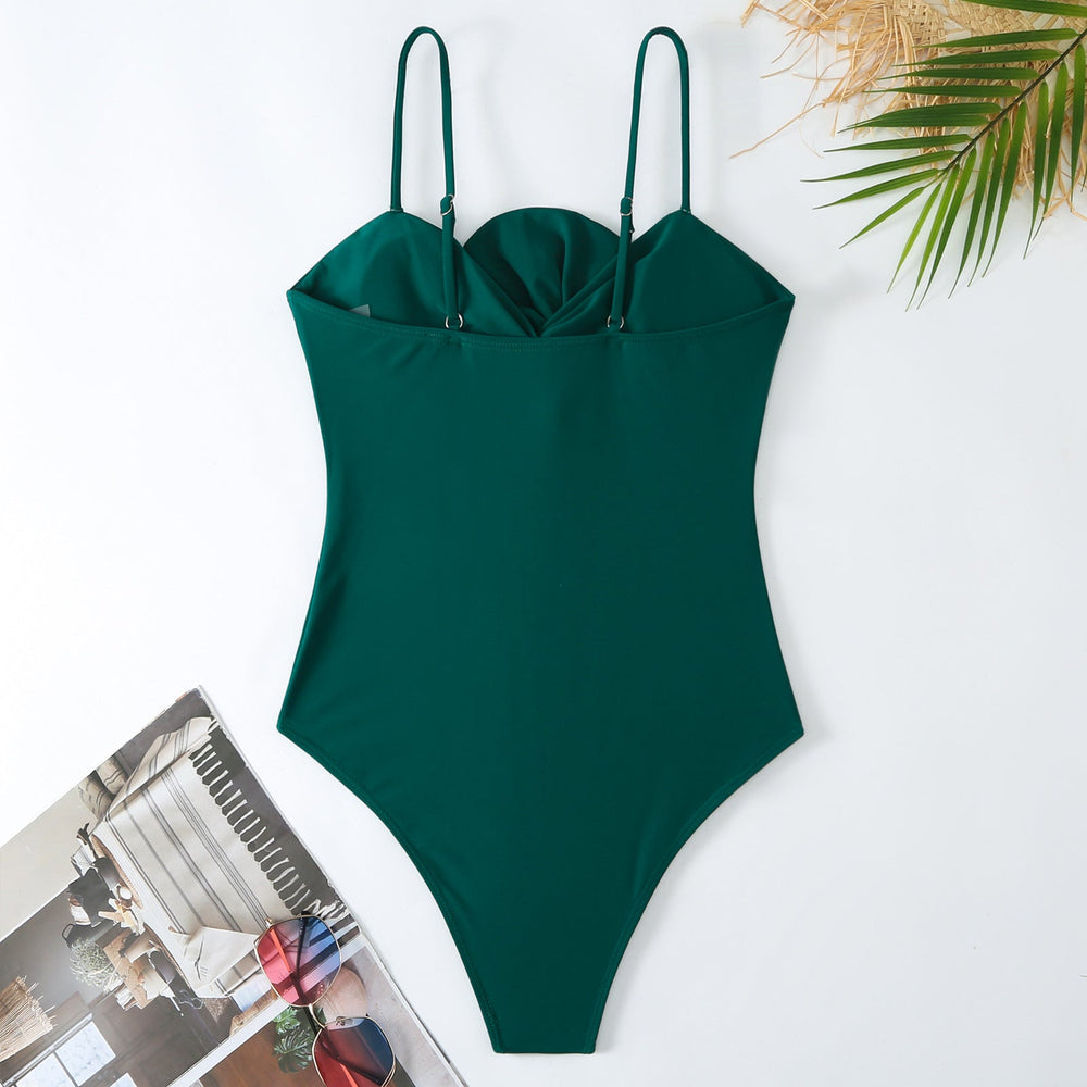 Green Shimmer Monokini and Sarong Set main image 0