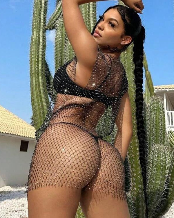 Naya Luxurious Embellished Bikini/ Lingerie Coverup - Sinderella