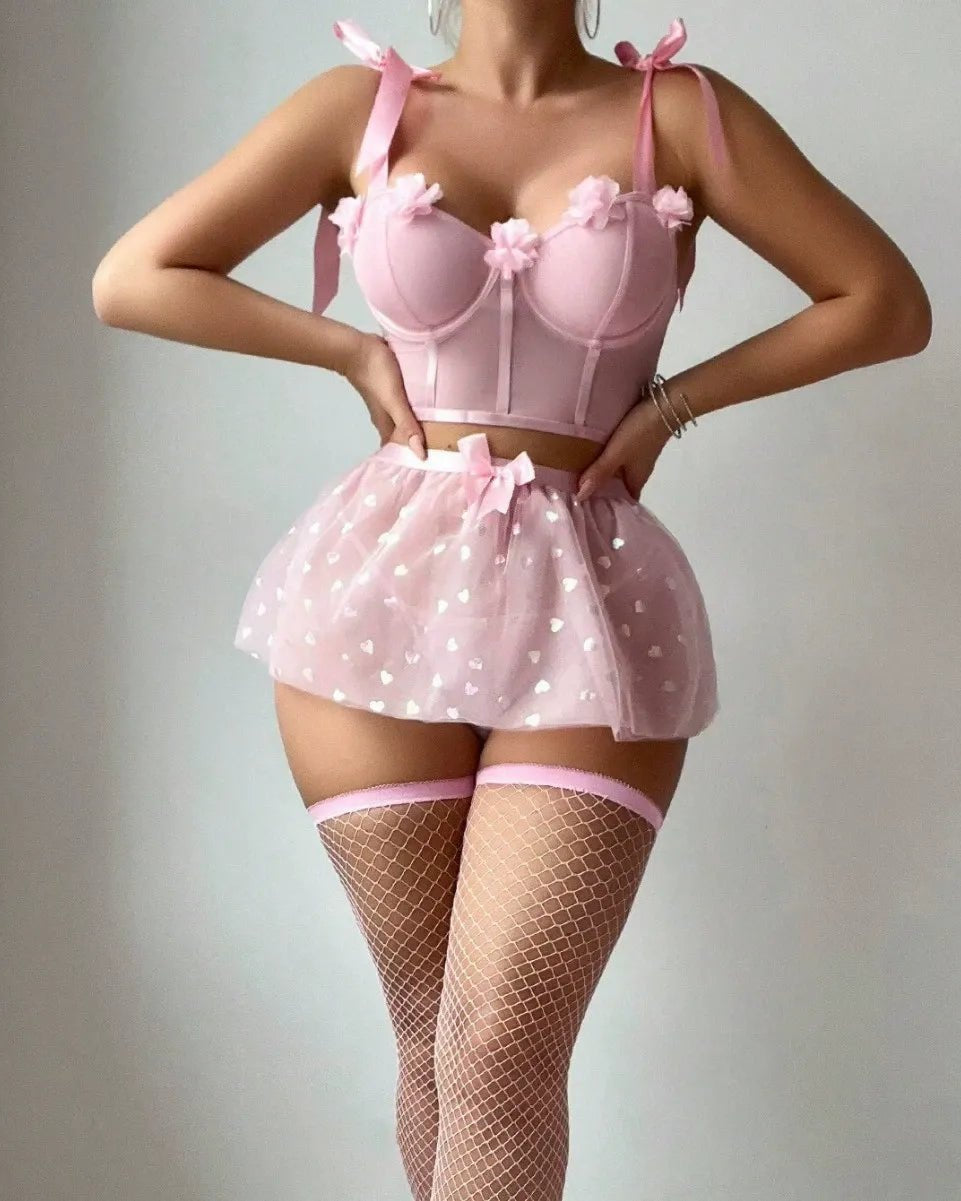 Pink Puff Fantasy Babydoll Lingerie - Sinderella
