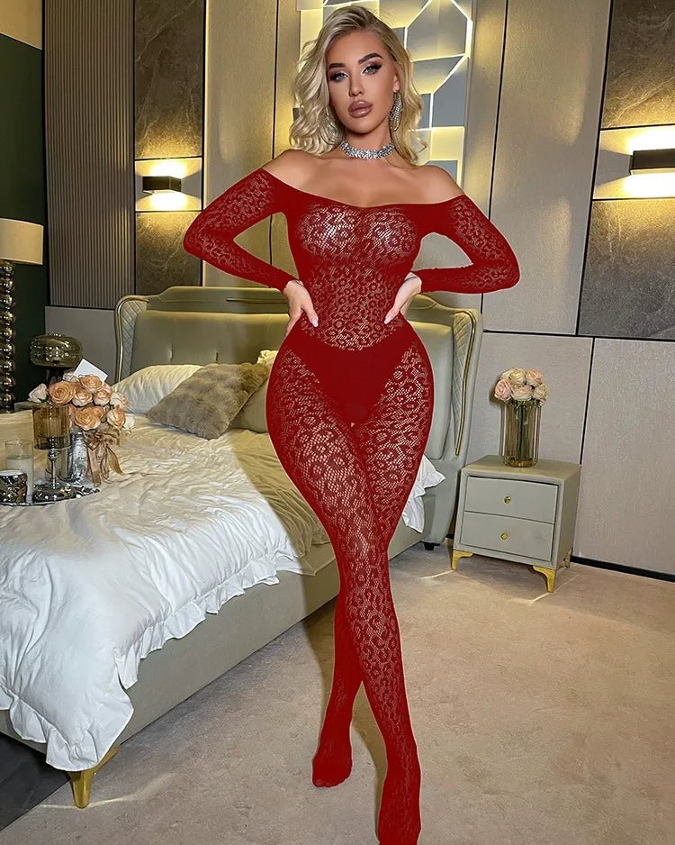 Predator in Prada Energy Leopard Lace Bodystocking - Sinderella