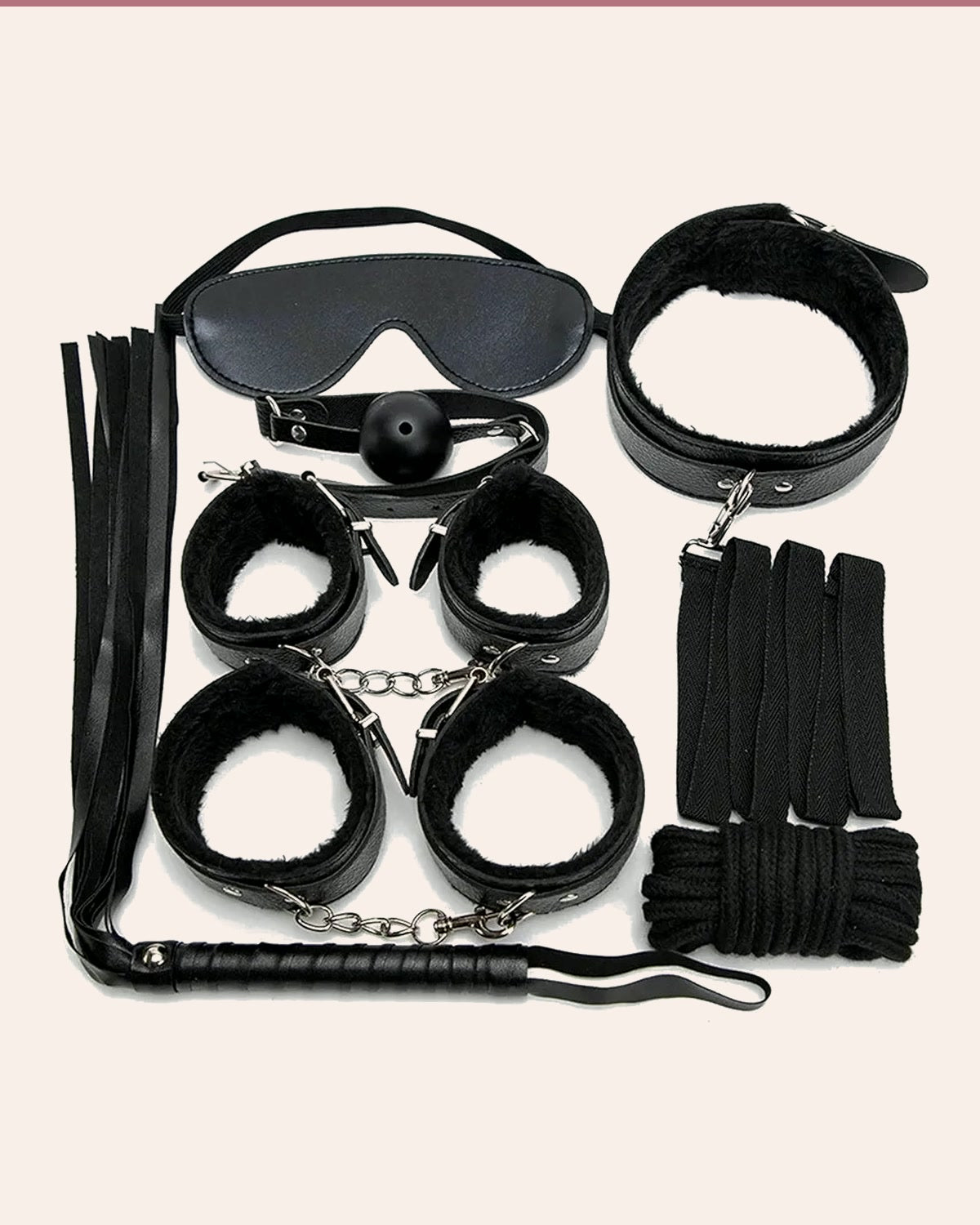 Take Control Of Tonight – 8 Piece Set with Cuffs & Choker