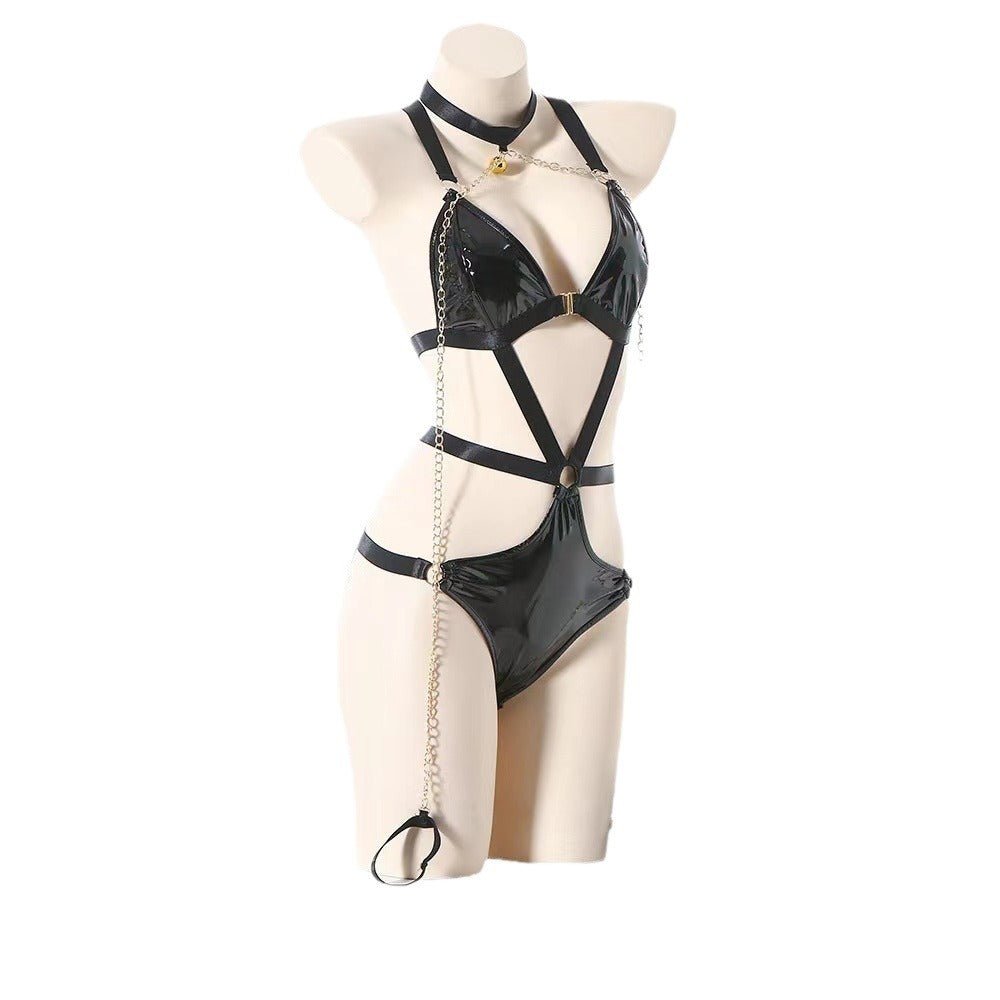 Slaycuffed Latex Bondage Leather Lingerie - Sinderella