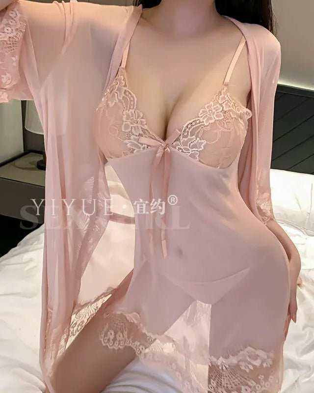 Make Him Wait For The Reveal – 2 Piece Set with Robe