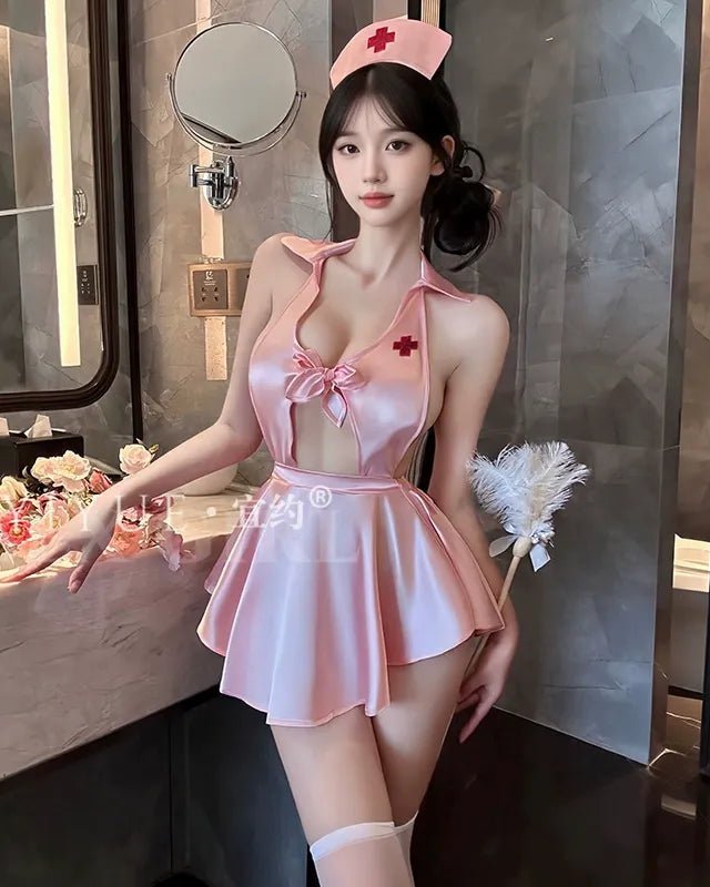 Sweet Care Satin Nurse Fantasy Lingerie - Sinderella