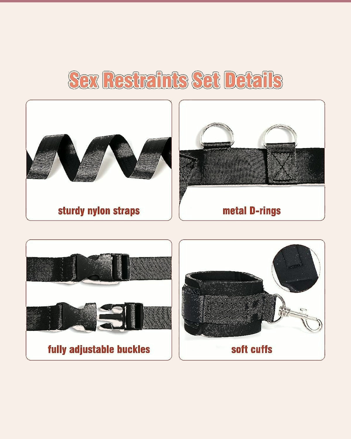 Surrender To His Sweet Control – Adjustable Bed Restraint System