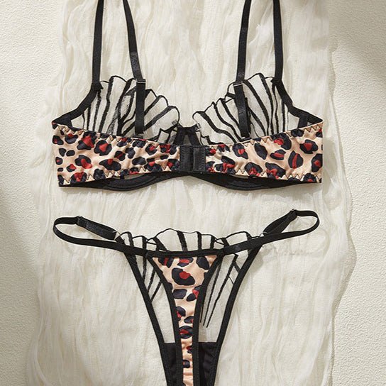 The Virgin Myth Lace Illusion Bra & Thong Set - Sinderella