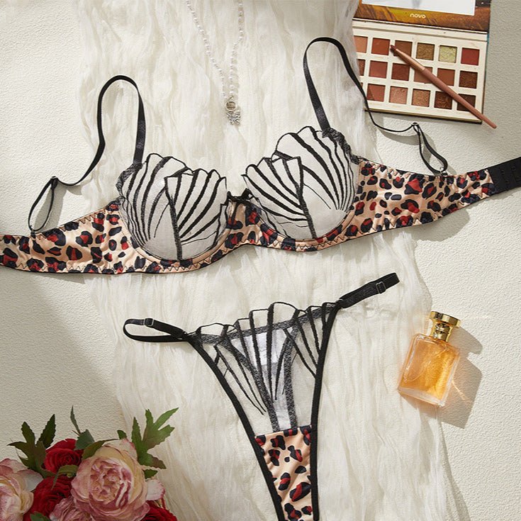 The Virgin Myth Lace Illusion Bra & Thong Set - Sinderella