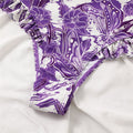 Three Peice Ruffle Trim High Waisted Bikini Set With Tie Around Skirt By Sinderella - Sinderella